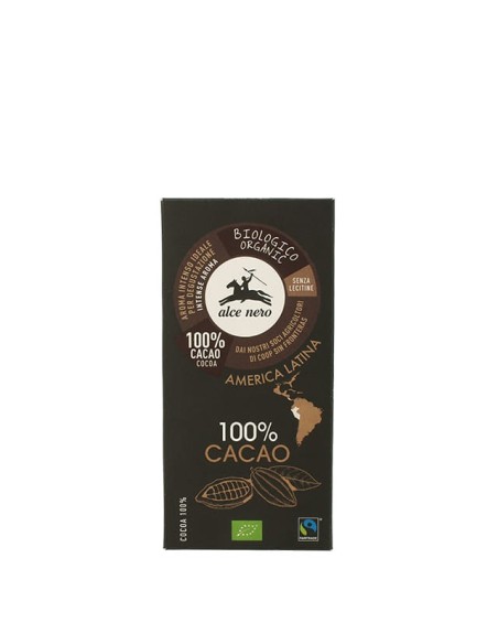 Alce Nero Tavoletta Cioccolato Extrafondente Biologico 100% Cacao 50 g