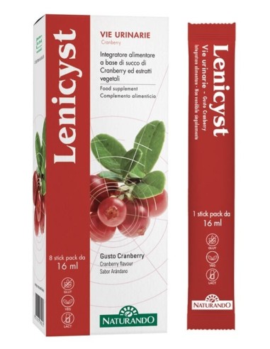 Naturando Lenicyst Integratore Vie Urinarie 8 Stick Pack da 16 ml