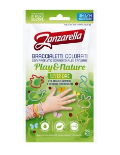 Zanzarella Play&Nature Braccialetti Antizanzare 25 Pezzi