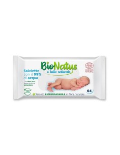 Idrofil BioNatus Salviette 99% Acqua per Bambini 64 Pezzi