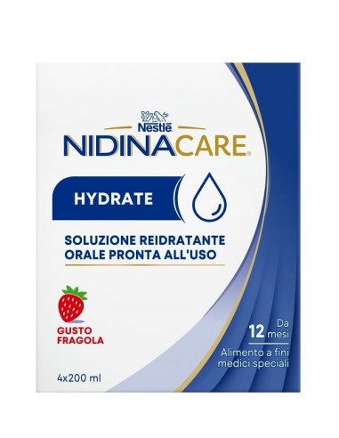 Nidinacare Hydrate Soluzione Reidratante 4 Brick da 200 ml
