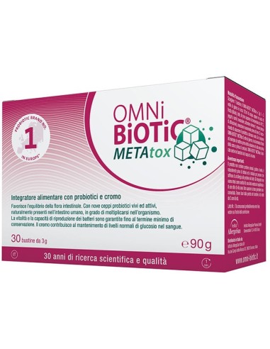 Omni Biotic Metatox Integratore Probiotico con Cromo 30 Bustine da 3 g