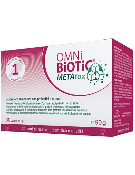 Omni Biotic Metatox Integratore Probiotico con Cromo 30 Bustine da 3 g