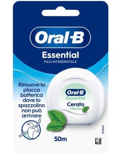 Oral-B Essential Floss Filo Interdentale Cerato alla Menta 50 Metri