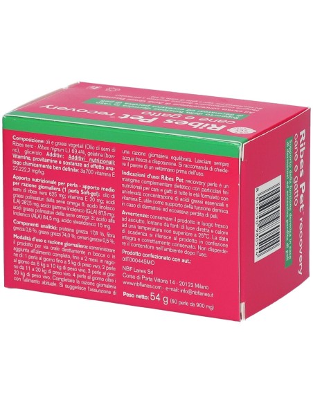 RIBES PET RECOVERY BLISTER 60 PERLE