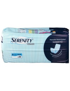 PANNOLONE PER INCONTINENZA FORMATO RETTANGOLARE CON BARRIERA SERENITY 30 PEZZI
