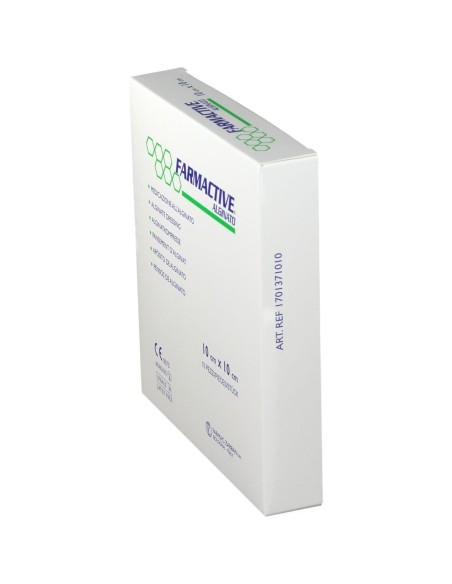 MEDICAZIONE IN ALGINATO CALCICO STERILE FARMACTIVE DIMENSIONI 10X10CM 10 PEZZI