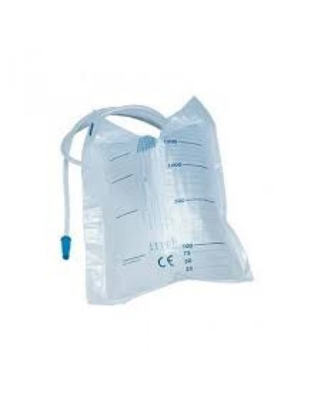 SACCA RACCOLTA URINA DA LETTO IN PVC NON STERILE VOLUME 2 LITRI TUBO LUNGHEZZA 90 CM