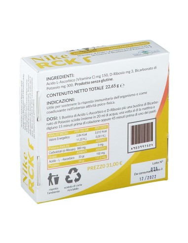NIKE RCK ASCORBATO POTASSIO + RIBOSIO 100 BUSTINE 22,65 G