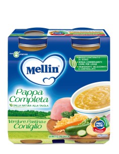 MELLIN PAPPA COMPLETA CONIGLIO 250 G 2 PEZZI
