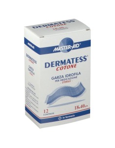 GARZA COMPRESSA MASTER-AID DERMATESS COTONE 18X40CM 12 PEZZI
