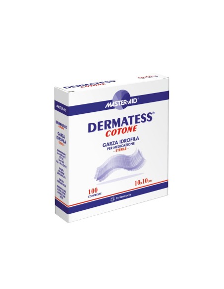 GARZA COMPRESSA MASTER-AID DERMATESS COTONE 36X40CM 12 PEZZI