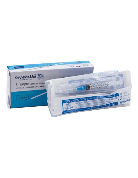 SIRINGA SOFT CAPACITA' 2,5ML AGO GAUGE 23 CONFEZIONE 10 PEZZI GAMMADIS