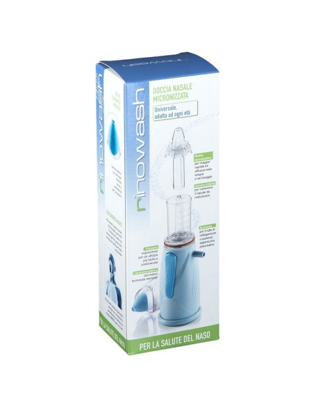 AEROSOL PER ALTE VIE RESPIRATORIE RINOWASH COLORE AZZURRO CON CAMPANA UNIVERSALE