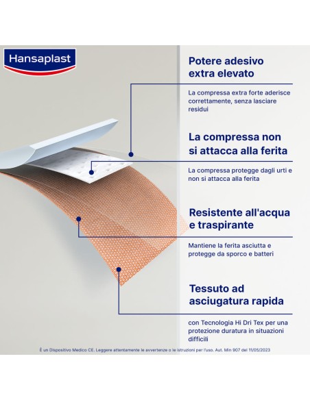 CEROTTO IN STRISCIA HANSAPLAST EXTRAPOWER 80CMX6CM 8 PEZZI