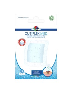MEDICAZIONE ADESIVA IMPERMEABILE TRASPARENTE MASTER-AID CUTIFLEXMED 15X17 CM 3 PEZZI