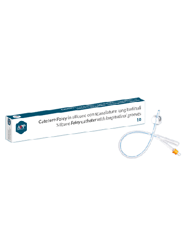 CATETERE FOLEY IN LATTICE SILICONATO PER ADULTO 2 VIE PUNTA NELATON FORI LATERALI DIAMETRO CH 20 CON PALLONCINO 5-15 ML 1 PEZZO