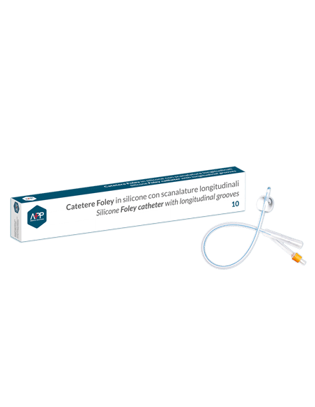 CATETERE FOLEY IN LATTICE SILICONATO PER ADULTO 2 VIE PUNTA NELATON FORI LATERALI DIAMETRO CH 20 CON PALLONCINO 5-15 ML 1 PEZZO