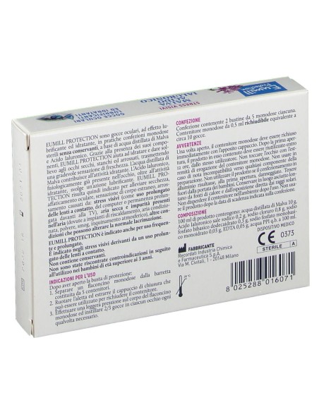 EUMILL PROTECTION GOCCE OCULARI 10 FLACONCINI MONODOSE 0,5 ML