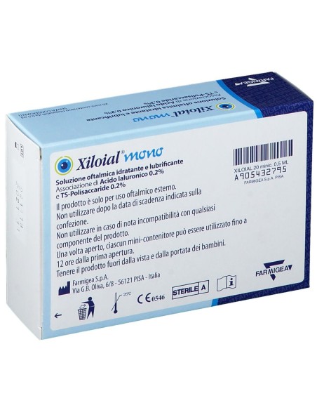 SOLUZIONE OFTALMICA IDRATANTE LUBRIFICANTE XILOIAL 20 MONODOSE DA 0,5ML