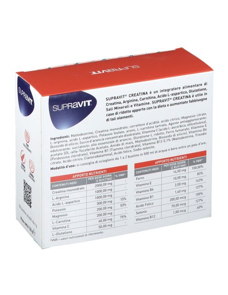 SUPRAVIT CREATINA GRANULATO 20 BUSTINE