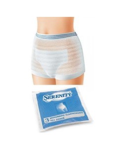 MUTANDINA ELASTICIZZATA A RETE SERENITY CLASSIC EXTRA LARGE 3 PEZZI