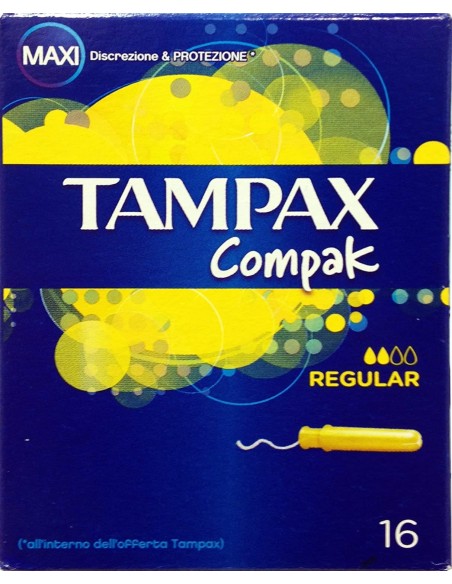TAMPAX COMPAK REGULAR 16 PEZZI
