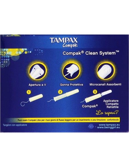 TAMPAX COMPAK REGULAR 16 PEZZI