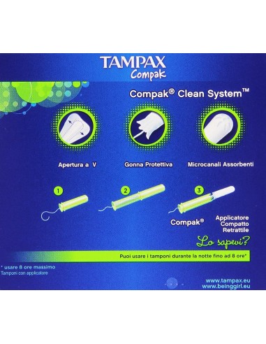 TAMPAX COMPAK SUPER 16 PEZZI