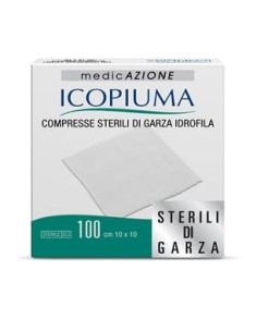 ICOPIUMA GARZA COMPRESSA IDROFILA 10X10CM 100 PEZZI