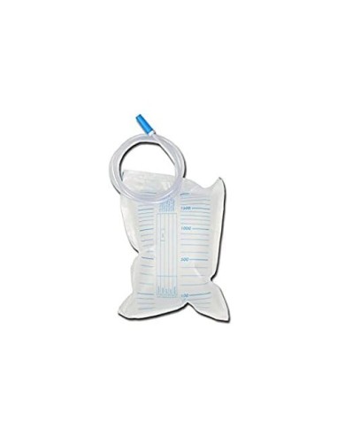 SACCA RACCOLTA URINA DA LETTO IN PVC NON STERILE VOLUME 2 LITRI TUBO LUNGHEZZA 130 CM 30 PEZZI