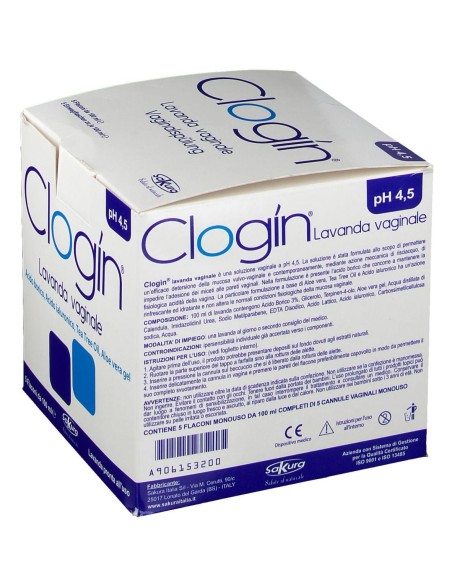CLOGIN LAVANDA VAGINALE 5 FLACONI DA 100 ML + 5 CANNULE VAGINALI MONOUSO