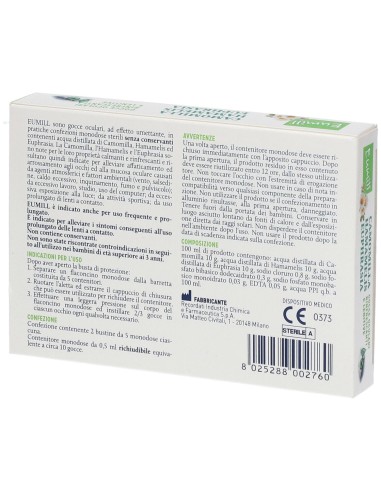 EUMILL GOCCE OCULARI 10 FLACONCINI MONODOSE 0,5 ML