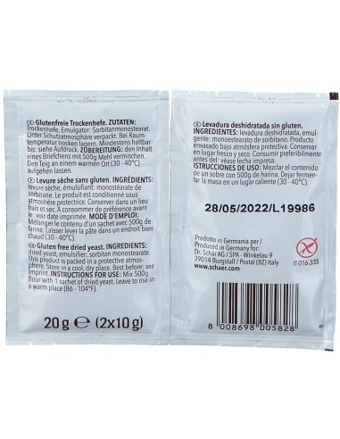 SCHAR LIEVITO SECCO 2 BUSTINE DA 10 G