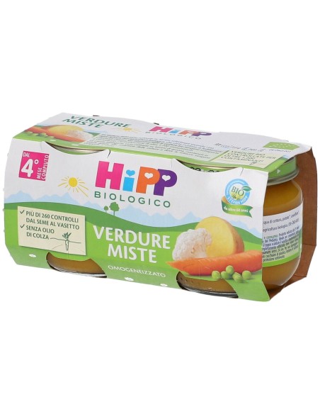 HIPP BIO HIPP BIO OMOGENEIZZATO VERDURE MISTE 2X80 G