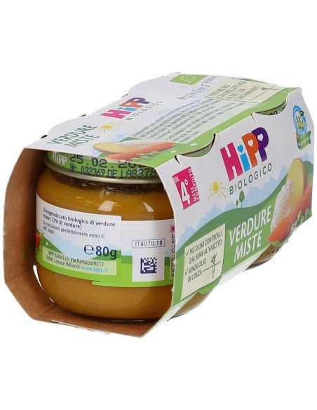 HIPP BIO HIPP BIO OMOGENEIZZATO VERDURE MISTE 2X80 G