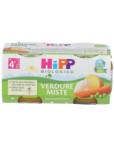 HIPP BIO HIPP BIO OMOGENEIZZATO VERDURE MISTE 2X80 G