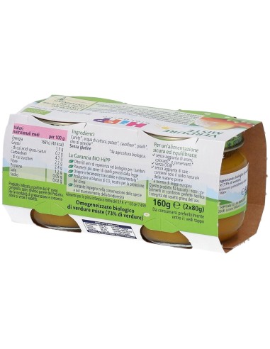 HIPP BIO HIPP BIO OMOGENEIZZATO VERDURE MISTE 2X80 G