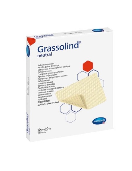 GARZA PARAFFINATA GRASSOLIND 10X10CM 10 PEZZI
